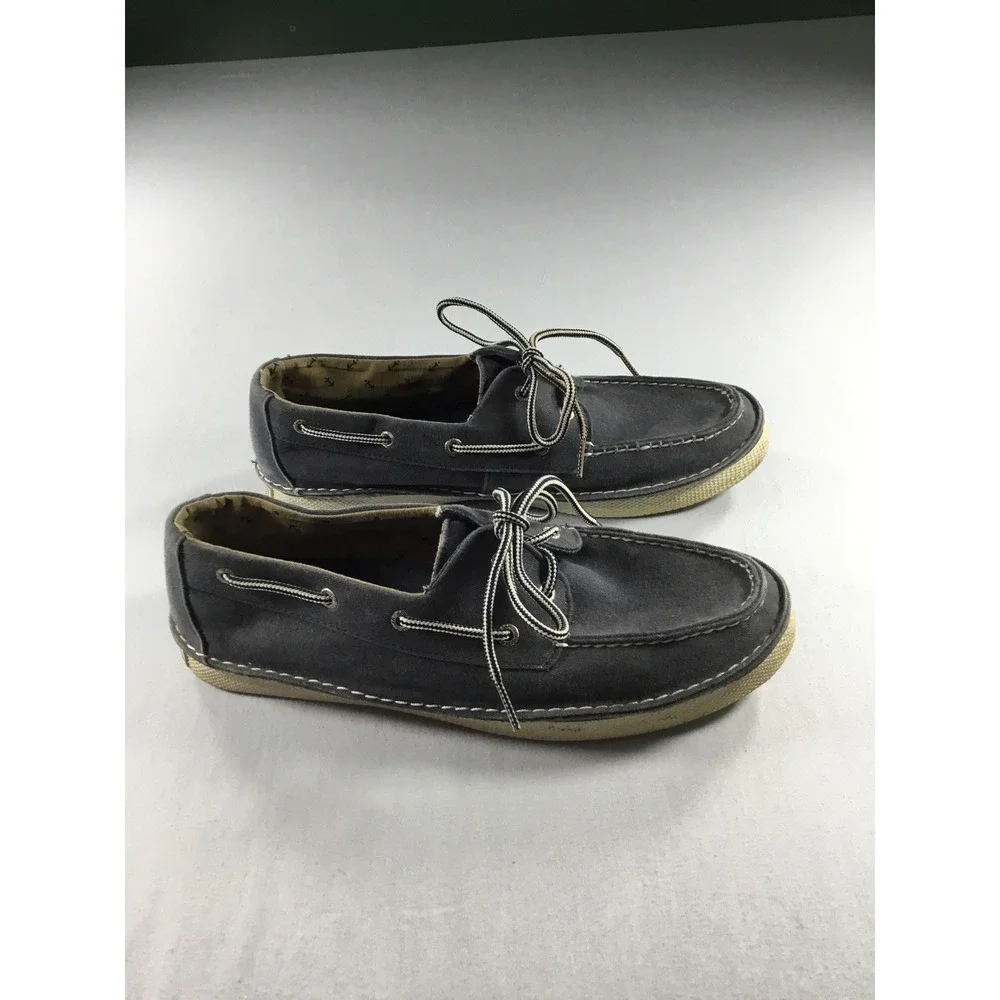 Sperry 10.5 M Top-Sider Blue Canvas Boat Shoes Mens Coastal Preppy Collegiate